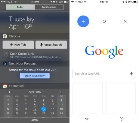 Updates Chrome for iOS: 1Password support and more