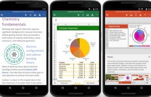Word, PowerPoint and Excel are available for Android smartphone